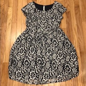 NY collection business casual blue dress